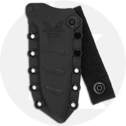 Benchmade Fixed Adamas 375BK-1 Knife - Shane Sibert - Single Piece Cobalt Black CruWear Drop Point - Black PIM Sheath - USA Made -Knives Shop BM 375 SHEESH