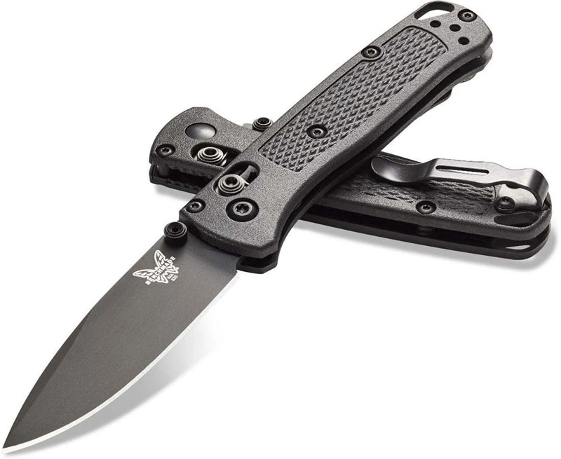 Benchmade Mini Bugout 533BK-2 Knife - Black S30V Drop Point - Black CF-Elite - AXIS Lock Folder - USA Made 2 Benchmade Mini Bugout 533BK-2 Knife - Black S30V Drop Point - Black CF-Elite - AXIS Lock Folder - USA Made - Image 2
