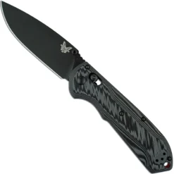 Benchmade 560-1 Freek M4 Knife 560BK-1 Black M4 Steel Drop Point, Gray And Black G10 AXIS Lock Folder USA Made
