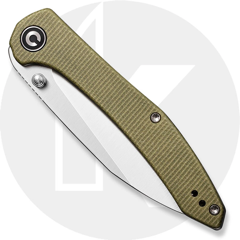CIVIVI Hadros Knife C20004-3 - Value Price EDC - Satin Wharncliffe - Olive Micarta - Liner Lock Folder 2 CIVIVI Hadros Knife C20004-3 - Value Price EDC - Satin Wharncliffe - Olive Micarta - Liner Lock Folder - Image 2