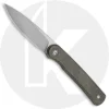 CIVIVI Stylum Knife C20010B-C - Value Price EDC - Gray Stonewash Drop Point - Dark Green Micarta - Slip Joint - Front Flipper Folder