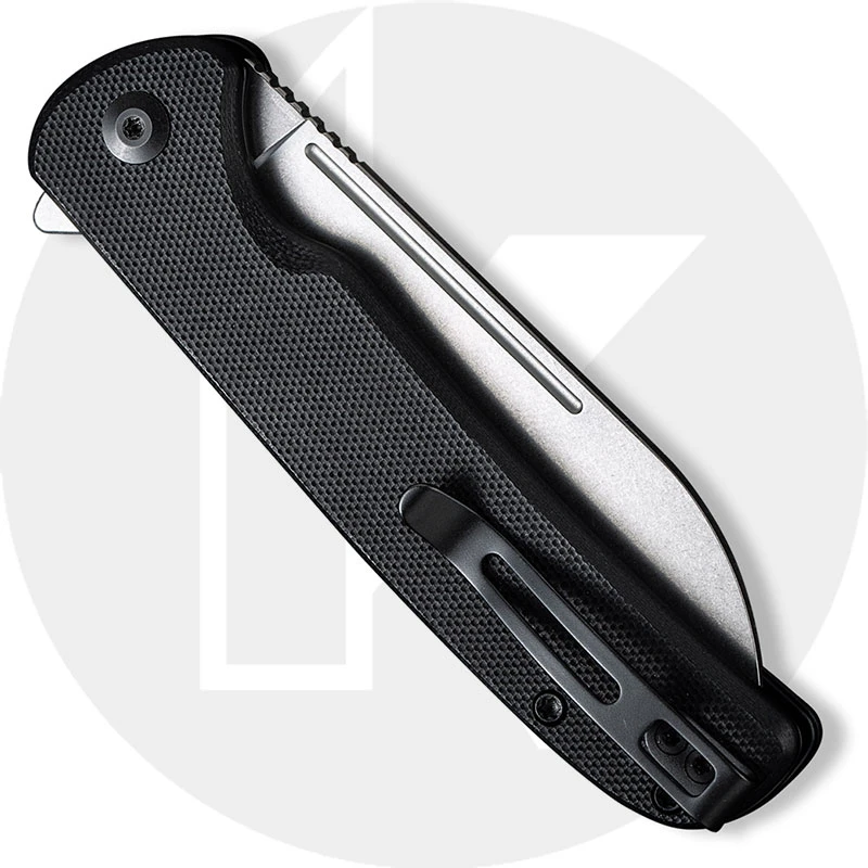 CIVIVI Chevalier C20022-1 - Stonewash 14C28N - Black G10 - Button Lock Flipper Folder 3 CIVIVI Chevalier C20022-1 - Stonewash 14C28N - Black G10 - Button Lock Flipper Folder - Image 3