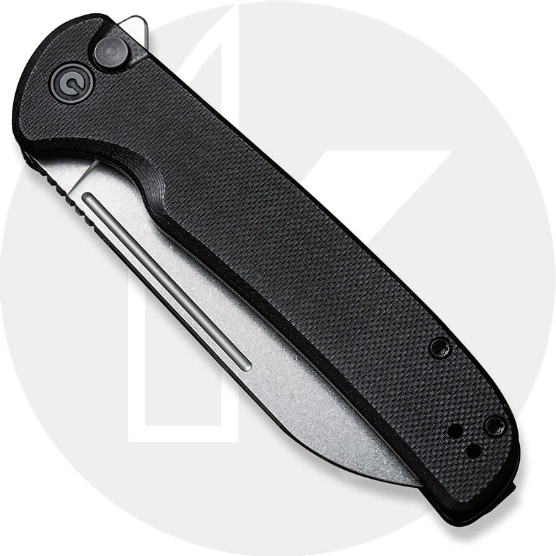 CIVIVI Chevalier C20022-1 - Stonewash 14C28N - Black G10 - Button Lock Flipper Folder 2 CIVIVI Chevalier C20022-1 - Stonewash 14C28N - Black G10 - Button Lock Flipper Folder - Image 2