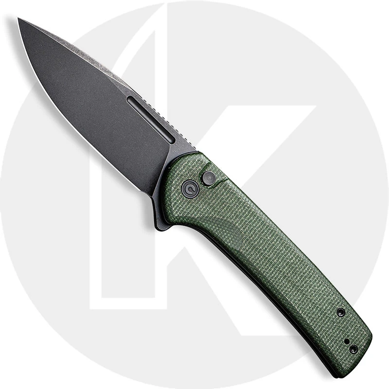 CIVIVI Conspirator C21006-2 - Black Stonewash Nitro-V - Green Micarta - Button Lock Flipper Folder 1 CIVIVI Conspirator C21006-2 - Black Stonewash Nitro-V - Green Micarta - Button Lock Flipper Folder