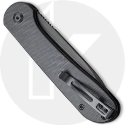 CIVIVI Button Lock Elementum C2103A - Black Stonewash 14C28N - Black G10 - Manual Action - Button Lock Folder -Knives Shop C2103A Button Lock Elementum CLOSED BACK