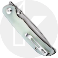 CIVIVI Imperium Knife C2107A - Value Price EDC - Stonewash Nitro-V Drop Point - Natural G10 - Liner Lock - Front Flipper Folder -Knives Shop C2107A Imperium CLOSED BACK