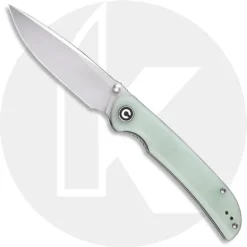 CIVIVI Imperium Knife C2107A - Value Price EDC - Stonewash Nitro-V Drop Point - Natural G10 - Liner Lock - Front Flipper Folder