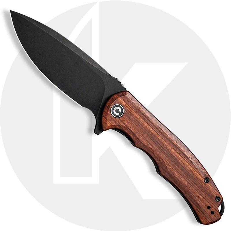 CIVIVI Praxis Knife C803H - Value Price EDC - Black Stonewash Drop Point - Cuibourtia Wood - Liner Lock Flipper Folder 1 CIVIVI Praxis Knife C803H - Value Price EDC - Black Stonewash Drop Point - Cuibourtia Wood - Liner Lock Flipper Folder