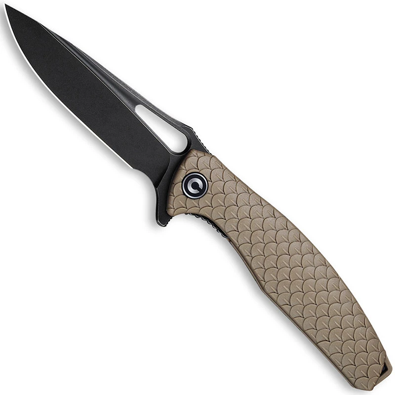 CIVIVI Wyvern Knife C902F - Black Stonewash D2 Drop Point - Tan FRN - Liner Lock Flipper Folder 1 CIVIVI Wyvern Knife C902F - Black Stonewash D2 Drop Point - Tan FRN - Liner Lock Flipper Folder