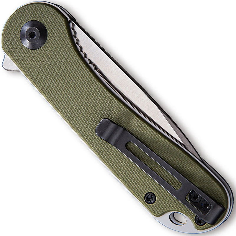 CIVIVI Elementum Knife C907E - Satin D2 Drop Point - Green G10 - Liner Lock Flipper Folder 2 CIVIVI Elementum Knife C907E - Satin D2 Drop Point - Green G10 - Liner Lock Flipper Folder - Image 2