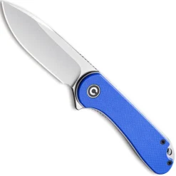 CIVIVI Elementum Knife C907F - Satin D2 Drop Point - Blue G10 - Liner Lock Flipper Folder