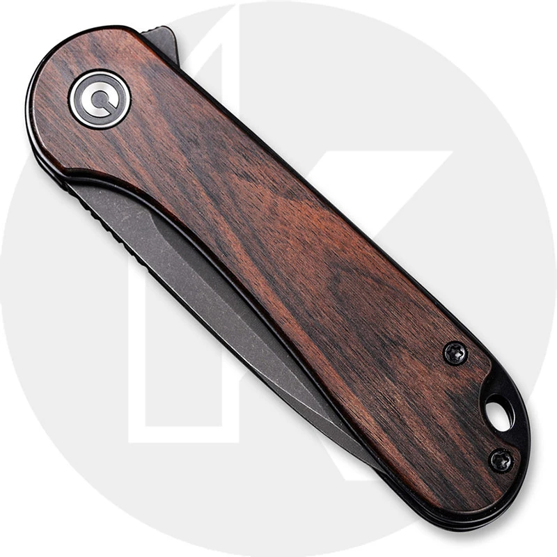 CIVIVI Elementum C907W - Black Stonewash D2 - Black Ebony Wood - Liner Lock - Flipper Folder 2 CIVIVI Elementum C907W - Black Stonewash D2 - Black Ebony Wood - Liner Lock - Flipper Folder - Image 2