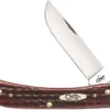 Case Sod Buster Jr Knife 10304 Pocket Worn Old Red Bone 6137SS