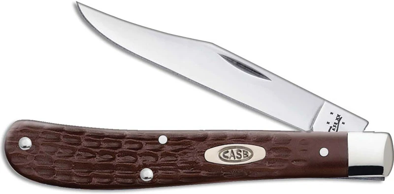 Case Barehead Slimline Trapper, Brown Synthetic, CA-135 1 Case Barehead Slimline Trapper, Brown Synthetic, CA-135