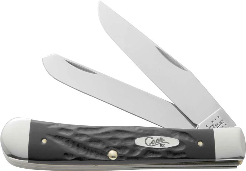 Case Knives: Case Rough Black Trapper Knife, CA-18221 1 Case Knives: Case Rough Black Trapper Knife, CA-18221