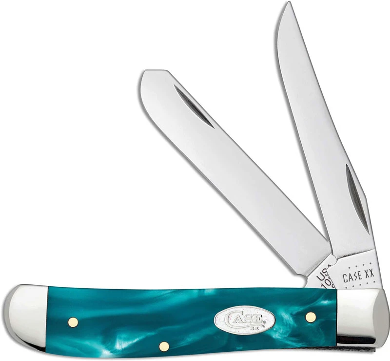Case Mini Trapper Knife 18587 Aqua Kirinite SparXX 10207SS 1 Case Mini Trapper Knife 18587 Aqua Kirinite SparXX 10207SS