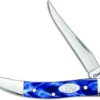 Case Small Texas Toothpick Knife 23437 Blue Pearl Kirinite 1010096SS