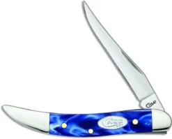 Case Small Texas Toothpick Knife 23437 Blue Pearl Kirinite 1010096SS