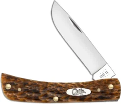 Case Sod Buster Jr Knife 30092 Amber Bone CV 6137CV