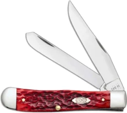 Case Trapper Knife 31950 Dark Red Bone CV 6254CV