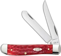 Case Mini Trapper Knife 31952 Dark Red Bone CV 6207CV