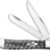 Case Trapper Knife 38920 Black And White Carbon Fiber 10254SS