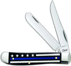 Case Mini Trapper Knife 06568 Blue Line Stripes Of Service 6207SS