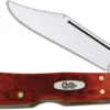 Case Mini Copperlock Knife, Dark Red Bone CV, CA-6996