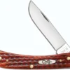 Case Sod Buster Jr Knife 07396 Pocket Worn Harvest Orange Bone 6137SS