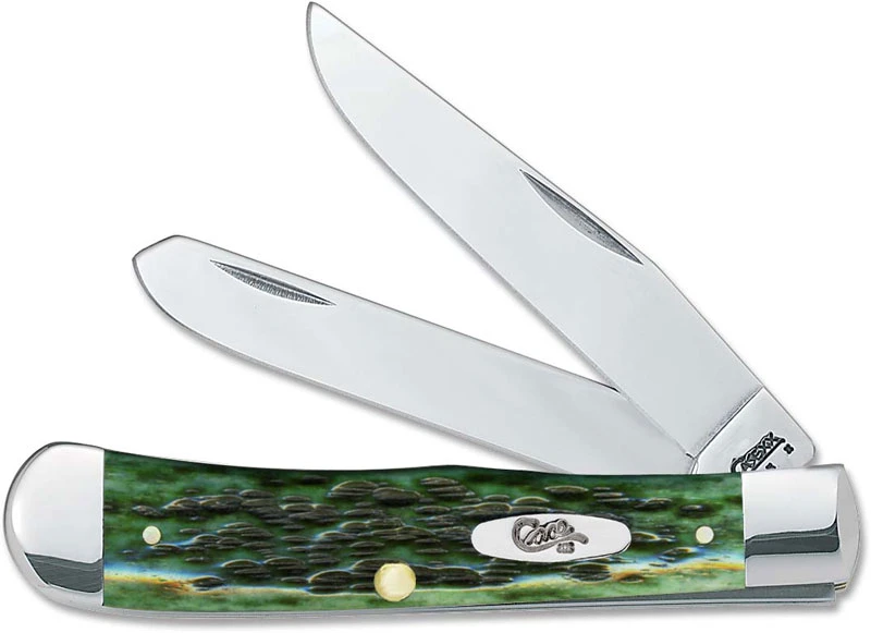 Case Knives: Case Pocket Worn Bermuda Green Trapper, CA-9720