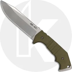 Cold Steel 14AKA AK-47 Field Knife Andrew Demko Stonewash 3V Clip Point Fixed Blade With OD G10 Handle