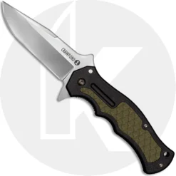 Cold Steel Crawford Model 1 20MWC Knife Wes Crawford Clip Point Black Zy-Ex With OD Rubber Flipper Folder