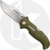 Cold Steel 21A Bush Ranger Lite Mike Wallace EDC Clip Point Folder With OD Green GFN Handle