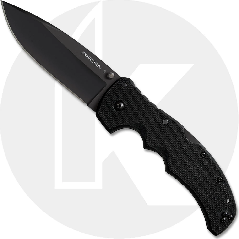 Cold Steel 27BS Recon 1 Knife S35VN Black Spear Point Blade Black G10 Tri-Ad Locking Folder 1 Cold Steel 27BS Recon 1 Knife S35VN Black Spear Point Blade Black G10 Tri-Ad Locking Folder