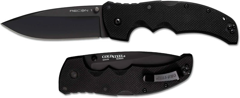 Cold Steel 27BS Recon 1 Knife S35VN Black Spear Point Blade Black G10 Tri-Ad Locking Folder 2 Cold Steel 27BS Recon 1 Knife S35VN Black Spear Point Blade Black G10 Tri-Ad Locking Folder - Image 2