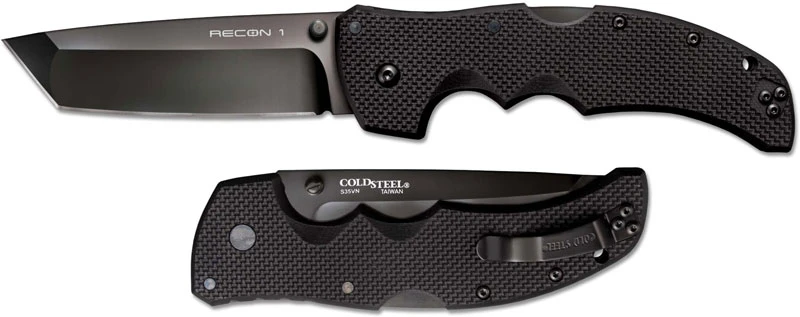 Cold Steel 27BT Recon 1 Knife S35VN Black Tanto Blade Black G10 Tri-Ad Locking Folder 2 Cold Steel 27BT Recon 1 Knife S35VN Black Tanto Blade Black G10 Tri-Ad Locking Folder - Image 2