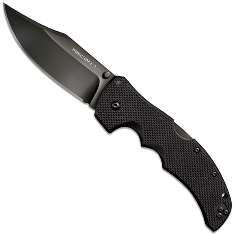Cold Steel 27BC Recon 1 Knife S35VN Black Clip Point Blade Black G10 Tri-Ad Locking Folder 1 Cold Steel 27BC Recon 1 Knife S35VN Black Clip Point Blade Black G10 Tri-Ad Locking Folder
