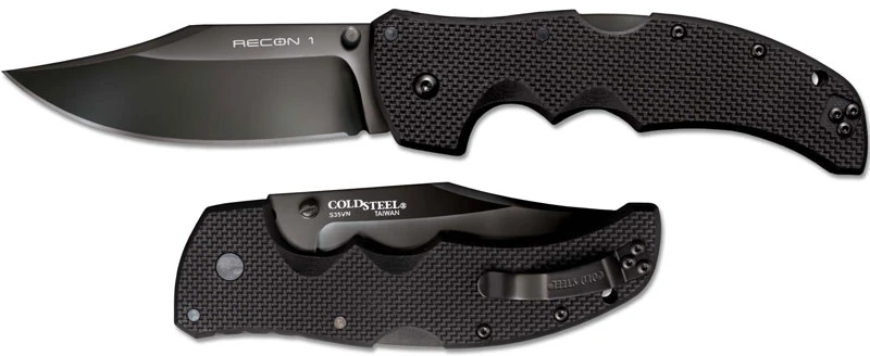 Cold Steel 27BC Recon 1 Knife S35VN Black Clip Point Blade Black G10 Tri-Ad Locking Folder 2 Cold Steel 27BC Recon 1 Knife S35VN Black Clip Point Blade Black G10 Tri-Ad Locking Folder - Image 2