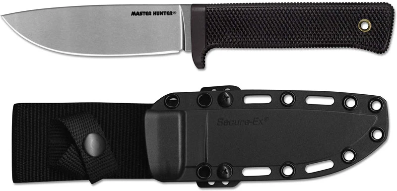 Cold Steel 36CB Master Hunter Knife Stonewash CPM 3V Drop Point Fixed Blade Kraton Handle 2 Cold Steel 36CB Master Hunter Knife Stonewash CPM 3V Drop Point Fixed Blade Kraton Handle - Image 2