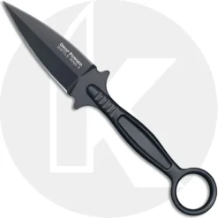 Cold Steel 36MF Drop Forged Battle Ring II Single Piece Carbon Steel Double Edge Fixed Blade With Ring Pommel