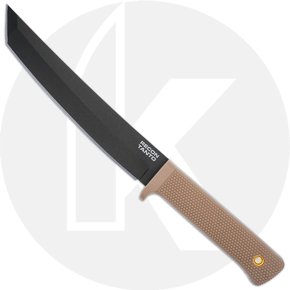 Cold Steel Recon Tanto - Black SK-5 Tanto Fixed Blade - Desert Tan Kray-Ex - 49LRT-DTBK 1 Cold Steel Recon Tanto - Black SK-5 Tanto Fixed Blade - Desert Tan Kray-Ex - 49LRT-DTBK