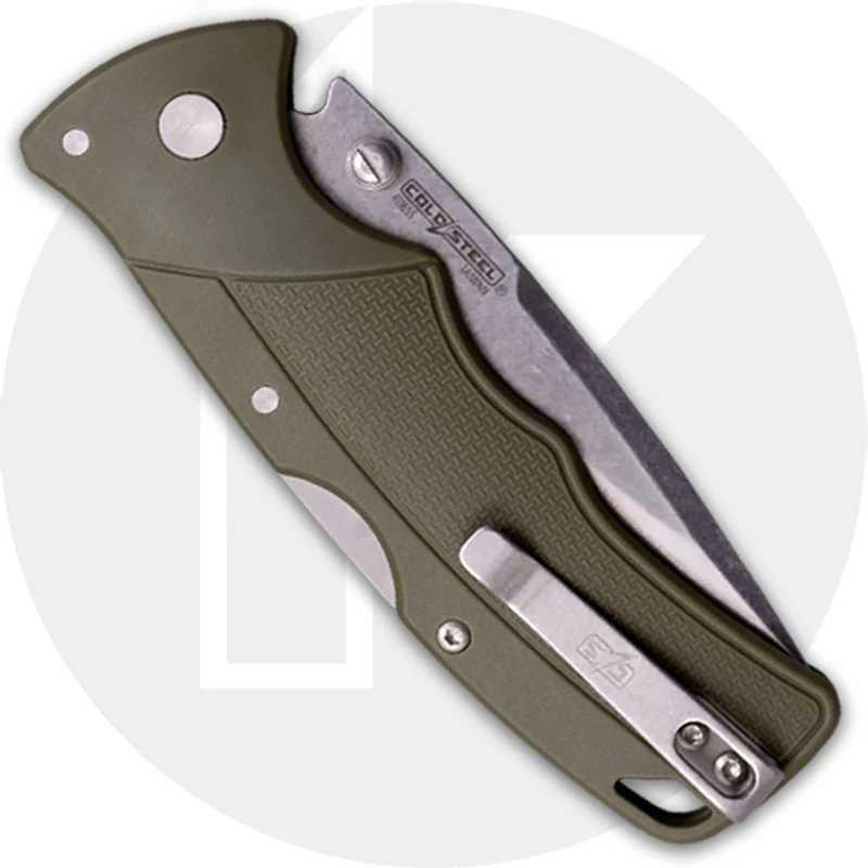 Cold Steel Verdict FL-C3SPSSODG - Stonewash 4116SS Spear Point - OD Green GFN - Tri-Ad Lock Folder 2 Cold Steel Verdict FL-C3SPSSODG - Stonewash 4116SS Spear Point - OD Green GFN - Tri-Ad Lock Folder - Image 2