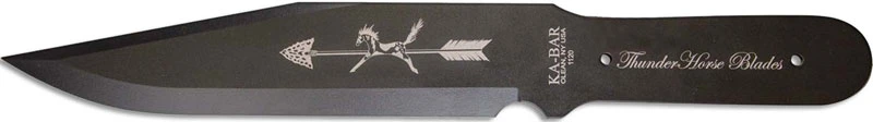 KABAR ThunderHorse Thrower 1120 - KJ Jones - Single Piece Black Tool Steel - Clip Point Blade - USA Made 1 KABAR ThunderHorse Thrower 1120 - KJ Jones - Single Piece Black Tool Steel - Clip Point Blade - USA Made