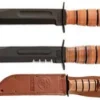 Short KABAR USMC, Plain Edge With Leather Sheath, KA-1250
