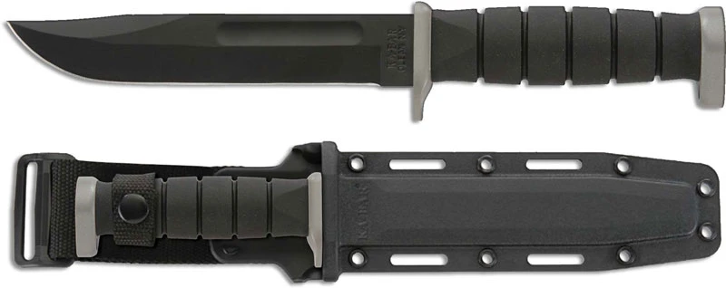 KABAR D2 Extreme 1292 - Fighting Utility Knife - Black D2 Plain Edge Fixed Blade - Kraton G Handle - USA Made 1 KABAR D2 Extreme 1292 - Fighting Utility Knife - Black D2 Plain Edge Fixed Blade - Kraton G Handle - USA Made