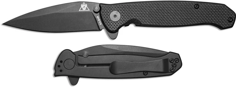 KABAR 2490 TDI Flipper Folder - John Benner - Black Spear Point - Black G10 And Steel Frame Lock 1 KABAR 2490 TDI Flipper Folder - John Benner - Black Spear Point - Black G10 And Steel Frame Lock