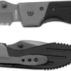KABAR Warthog Folder, Part Serrated, KA-3073