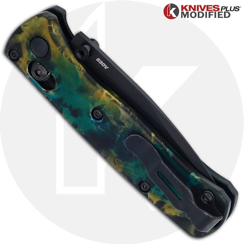 MODIFIED Benchmade Mini Bugout 533BK Knife + Custom AWT Anodized Scales 3 MODIFIED Benchmade Mini Bugout 533BK Knife + Custom AWT Anodized Scales - Image 3