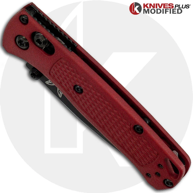 MODIFIED Benchmade Mini Bugout Red Dragon 533BK-1 Knife - Black Blade - Rit Dyed Handle 2 MODIFIED Benchmade Mini Bugout Red Dragon 533BK-1 Knife - Black Blade - Rit Dyed Handle - Image 2