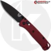 MODIFIED Benchmade Mini Bugout Red Dragon 533BK-1 Knife - Black Blade - Rit Dyed Handle